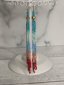 Long Seed Bead Earrings