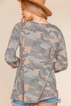 Load image into Gallery viewer, Camo Baby Doll Top
