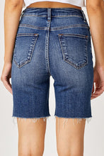 Load image into Gallery viewer, High Rise Raw Hem Mid Thigh Short
