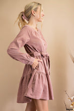 Load image into Gallery viewer, Corduroy Button Down Dress
