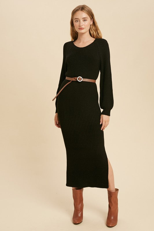 Ribbed Knit Sweater Dress – House of Hart Boutique