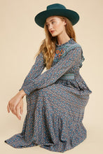 Load image into Gallery viewer, Boho Floral Print Ruffle Midi
