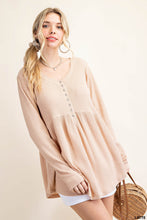 Load image into Gallery viewer, Thermal Long Sleeve Baby Doll Top
