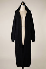 Load image into Gallery viewer, Long Body Ribbed Knit Hoodie Cardigan
