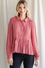Load image into Gallery viewer, Geometric Print Baby Doll Top
