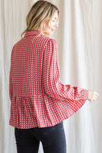 Load image into Gallery viewer, Geometric Print Baby Doll Top
