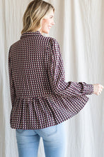 Load image into Gallery viewer, Geometric Print Baby Doll Top
