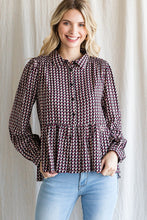 Load image into Gallery viewer, Geometric Print Baby Doll Top

