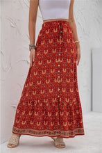 Load image into Gallery viewer, Floral Boarder Print Maxi Skirt
