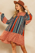 Load image into Gallery viewer, Contrast Border Printed Mini Dress
