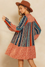 Load image into Gallery viewer, Contrast Border Printed Mini Dress

