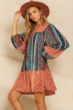 Load image into Gallery viewer, Contrast Border Printed Mini Dress
