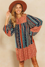 Load image into Gallery viewer, Contrast Border Printed Mini Dress
