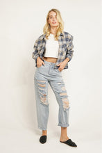 Load image into Gallery viewer, Cropped Plaid Jacket
