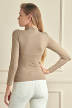 Load image into Gallery viewer, Bare Essential Seamless Mock Neck Long Sleeve Top
