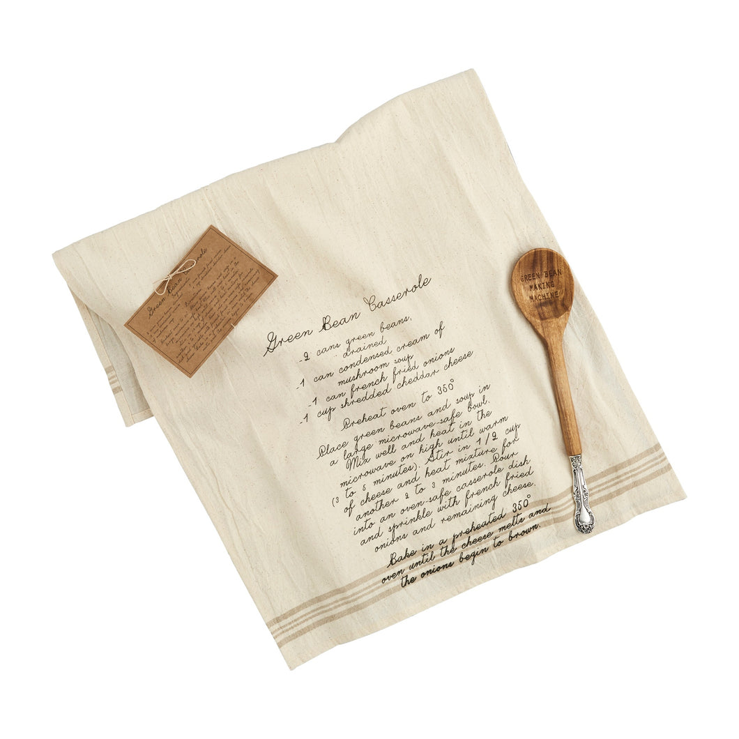 Recipe Spoon and Hand Towel Set