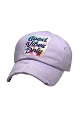 Load image into Gallery viewer, Good Vibes Only Vintage Ballcap
