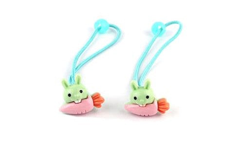 Cute Bunny and Carrot Hair Ties