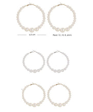 Load image into Gallery viewer, Fashion Pearl Hoop Earrings
