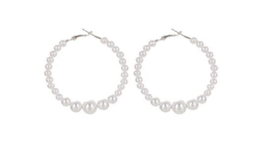 Fashion Pearl Hoop Earrings