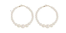 Load image into Gallery viewer, Fashion Pearl Hoop Earrings
