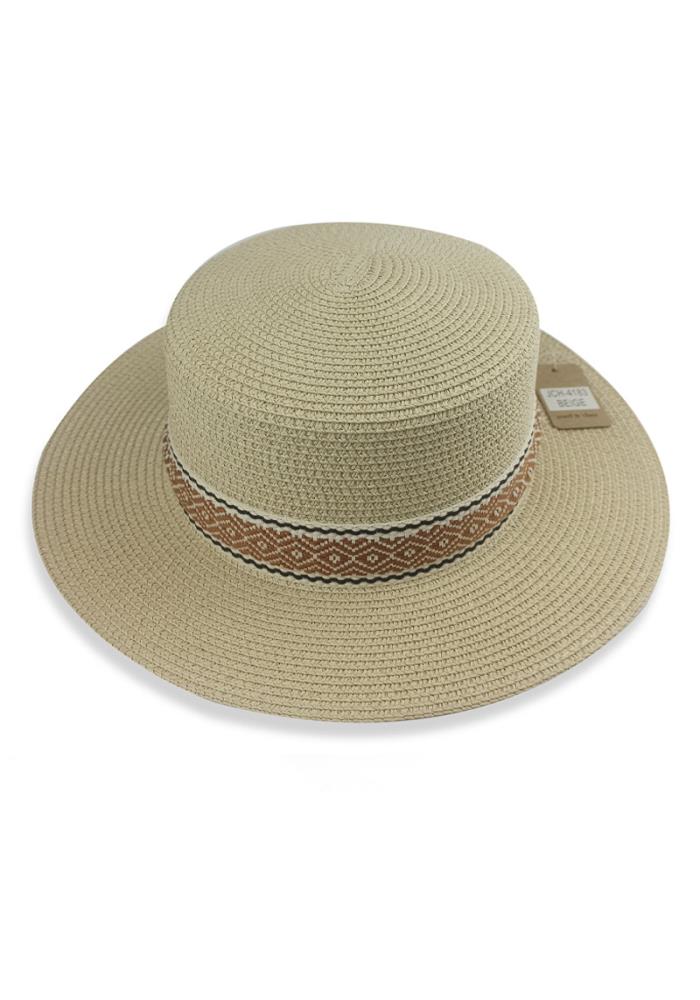 Straw Head Flat Panama Sun Hat