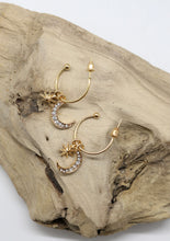 Load image into Gallery viewer, Crystal Moon Dangle Earrings
