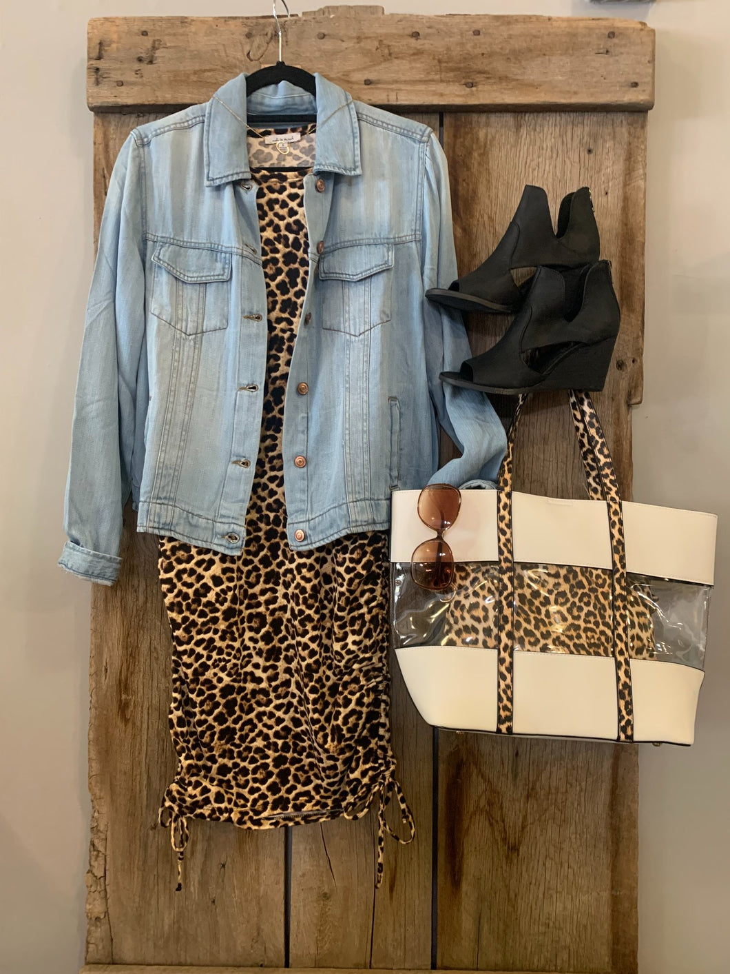 Leopard Print Double Bag