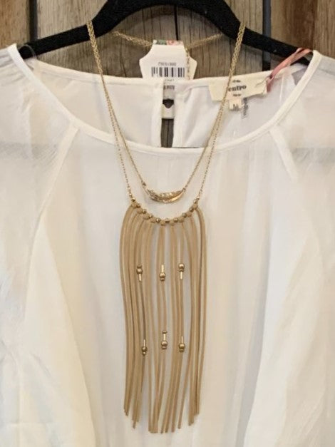 Feather Fringe Necklace
