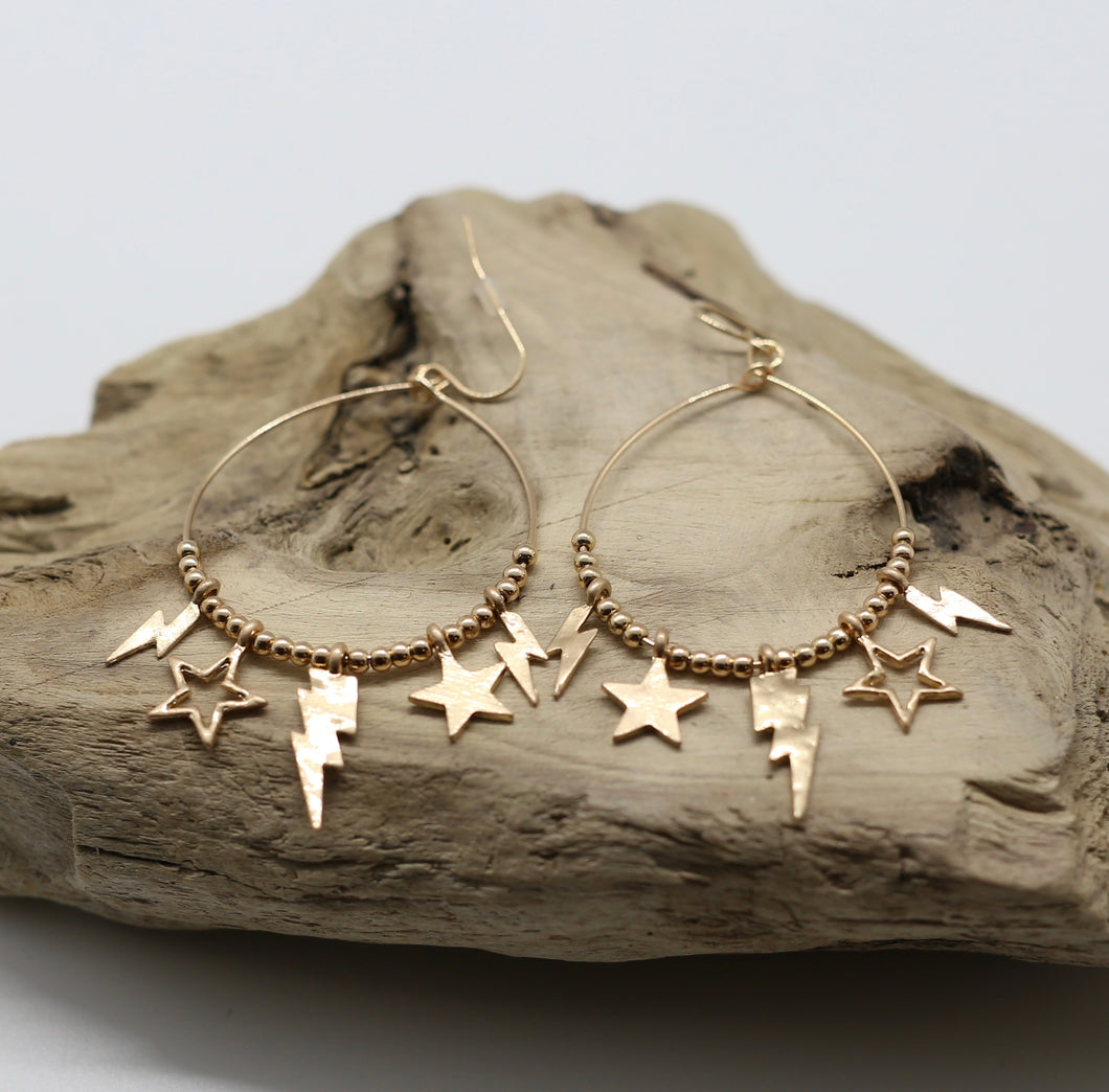 Lightning/Star Dangle Earrings