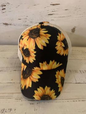 High Pony Sunflower Hat
