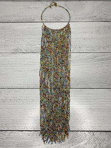 Multi Strand Long Rare Seed Bead Necklace