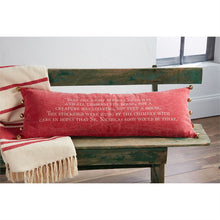 Load image into Gallery viewer, &quot;The Night Before&quot; Long Pillow
