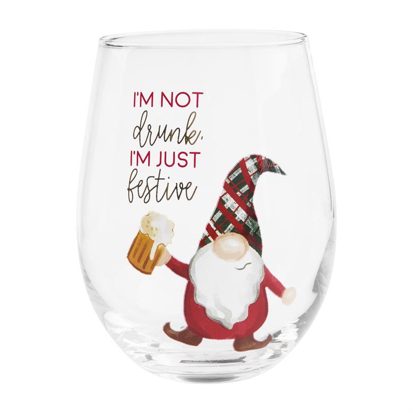Christmas Drinking Wine Glass