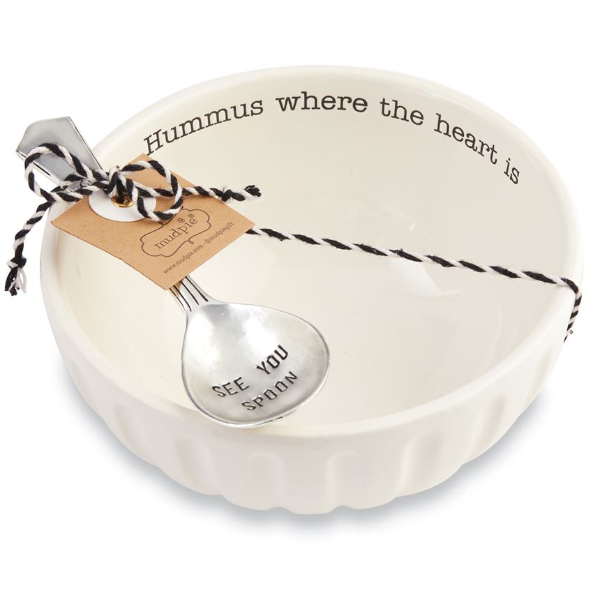 Hummus Bowl and Spoon Set