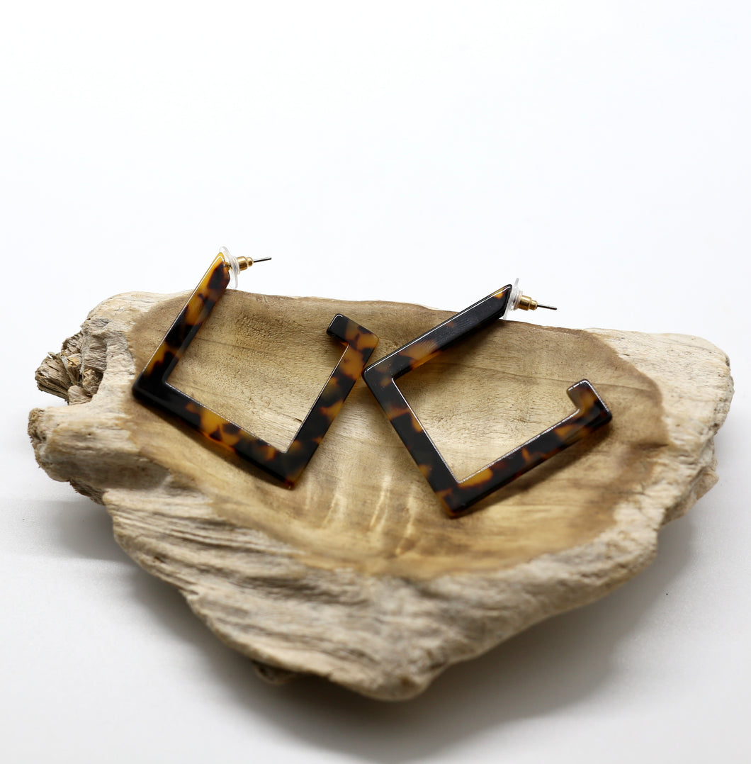 Square Resin Earrings