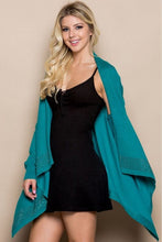Load image into Gallery viewer, Long Sleeve Rhinestone Detailed Knit Open Cardigan
