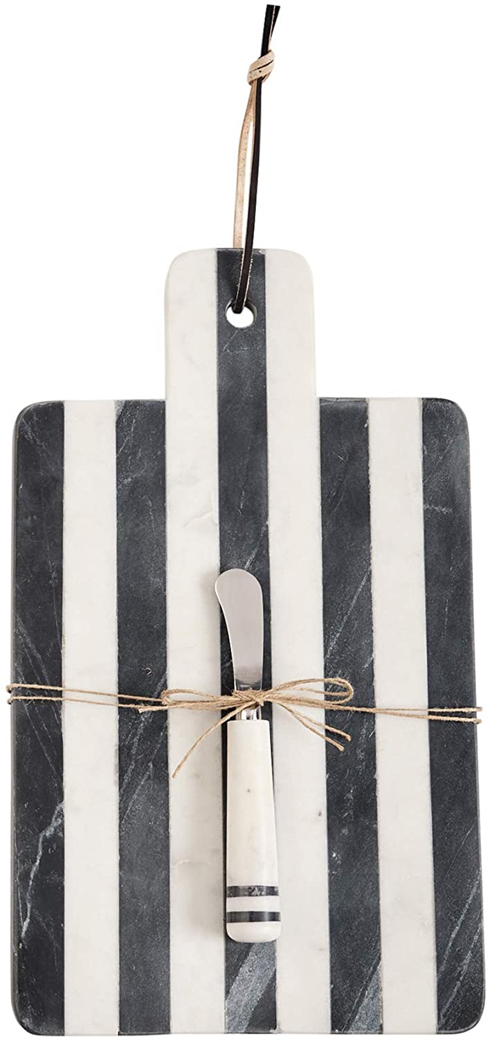 Paddle Stripe Marble Board Set