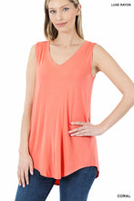 Load image into Gallery viewer, Rayon Sleeveless V-Neck Top
