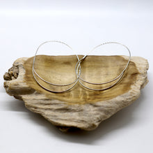 Load image into Gallery viewer, Double Hammered Silver Hoops

