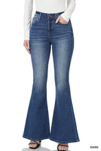 Load image into Gallery viewer, Dark High-Rise Flare Denim Pants
