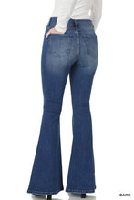 Load image into Gallery viewer, Dark High-Rise Flare Denim Pants

