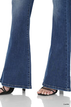 Load image into Gallery viewer, Dark High-Rise Flare Denim Pants

