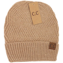 Load image into Gallery viewer, Chevron Knit Cuff Beanie
