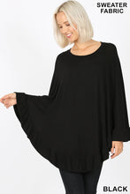 Load image into Gallery viewer, Ruffle Hem Poncho Sweater
