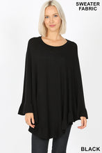 Load image into Gallery viewer, Ruffle Hem Poncho Sweater
