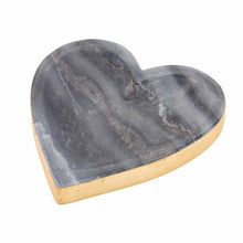 Load image into Gallery viewer, Marble Foil Heart Trinket Tray
