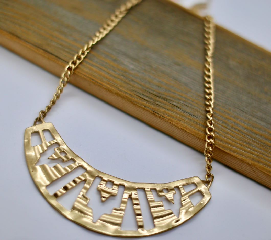 Gold Tribal Necklace