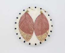 Load image into Gallery viewer, Gold Dipped Feather Earrings
