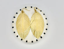 Load image into Gallery viewer, Gold Dipped Feather Earrings
